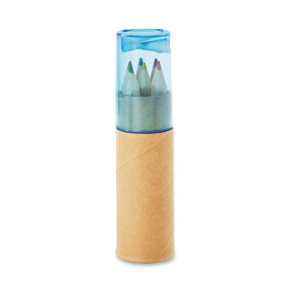6 lápices de color en tubo