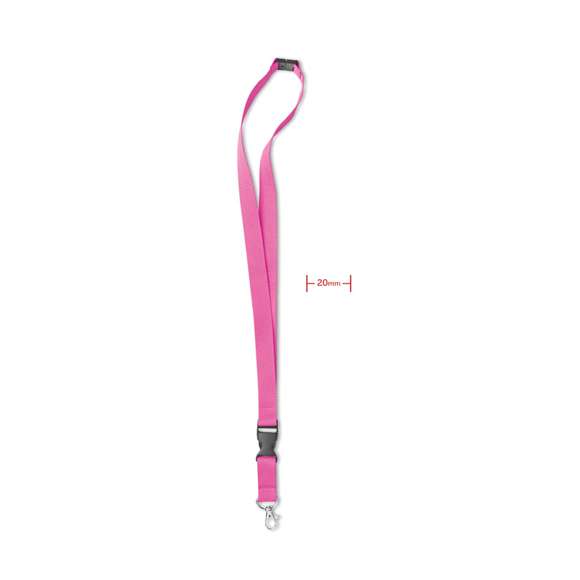 Lanyard con gancho metal 20 mm