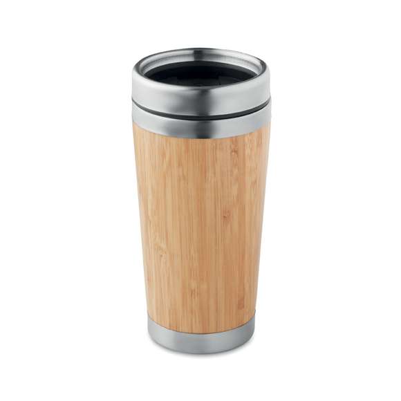 Vaso bambú doble capa 400 ml