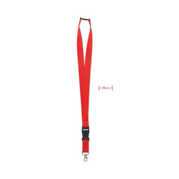 Lanyard 25mm con mosquetón