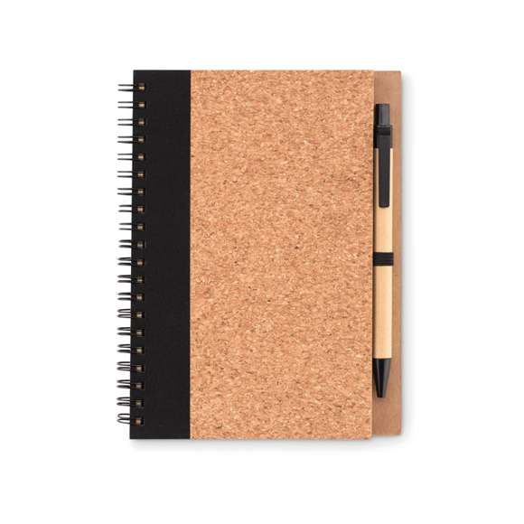 Libreta con bolígrafo tapa corc