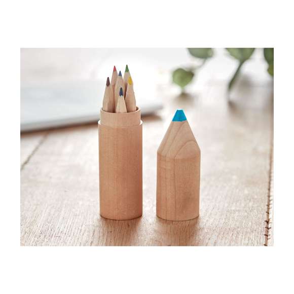 Estuche madera de 6 lápices