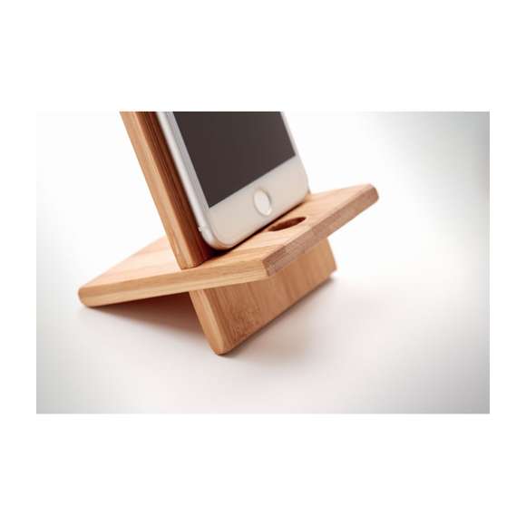 Soporte para telefono de bambú