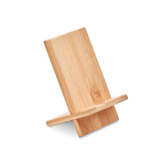 Soporte para telefono de bambú