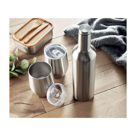 Set botella- tazas doble pared