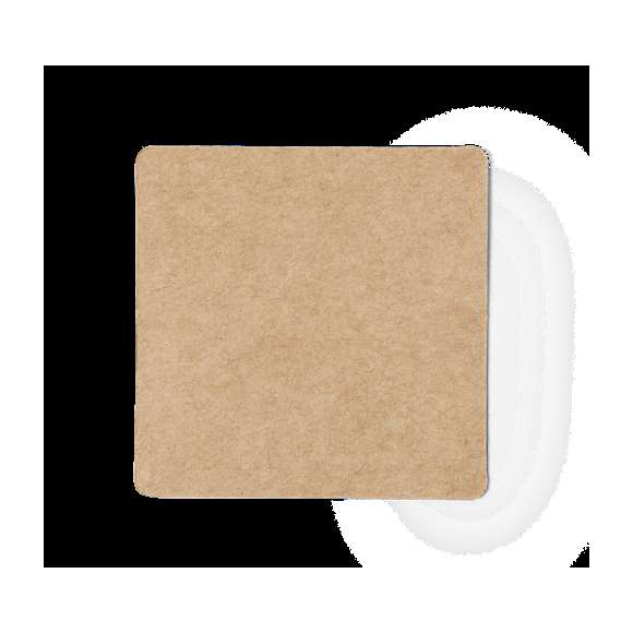 Imán de 6x6cm en cartón reciclado de 185g/m2, con esquinas redondeadas.
