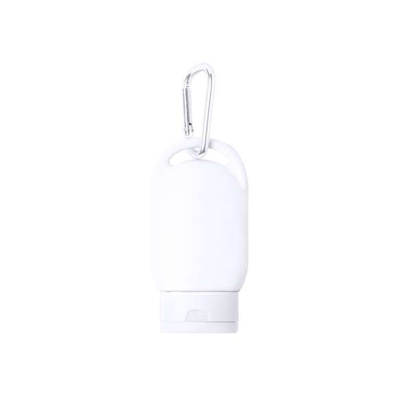 Crema de protección solar factor 30. Presentada en práctico bote de 30ml y acabado frosted. Disponible en variada gama de colores, con mosquetón de transporte a juego.
