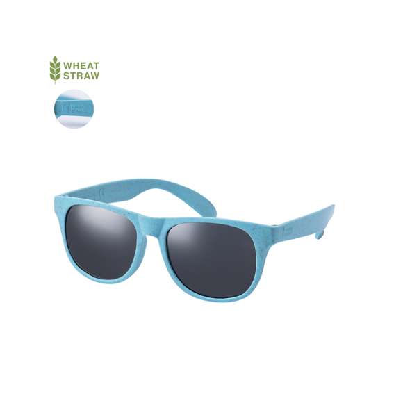  	Gafas de sol de línea nature con protección UV400 y lentes en color negro. Montura y patas fabricadas en caña de trigo con distintivo Wheat Straw, para así fomentar la utilización de materias primas naturales y reducir las emisiones contaminantes.. Disponibles en variada gama de colores y presentadas en atractivo estuche de diseño eco.