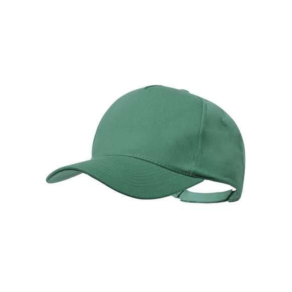 Gorra de línea nature de 5 paneles, fabricada en combinación de algodón reciclado y poliéster reciclado. Certificación GRS (Global Recycled Standard / Estándar de Reciclaje Global), que garantiza el origen reciclado del material usado para fabricar el producto. Con cierre ajustable de velcro y disponible en variada gama de colores.