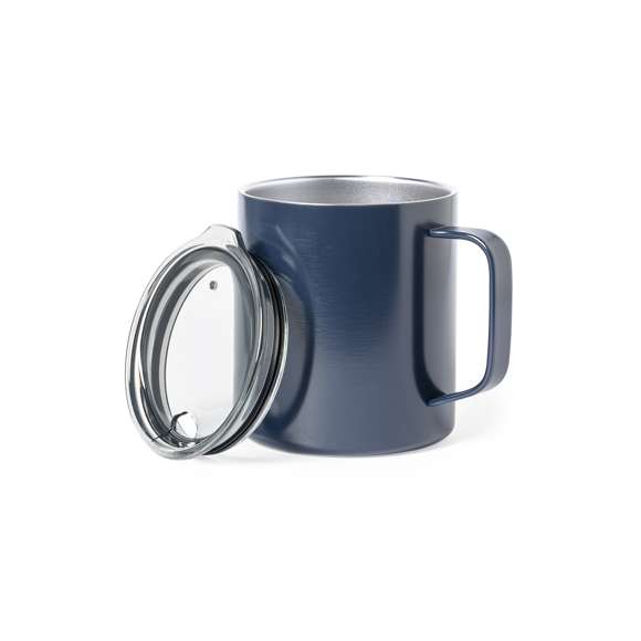 Taza térmica de acero inox, con doble pared y aislamiento de cobre al vacío, que permite mantener el calor y el frio durante un tiempo más prolongado, llegando a las 8 y 24 horas respectivamente. De 420ml de capacidad, y disponible en colores metalizados. Presentada en atractiva caja de diseño.