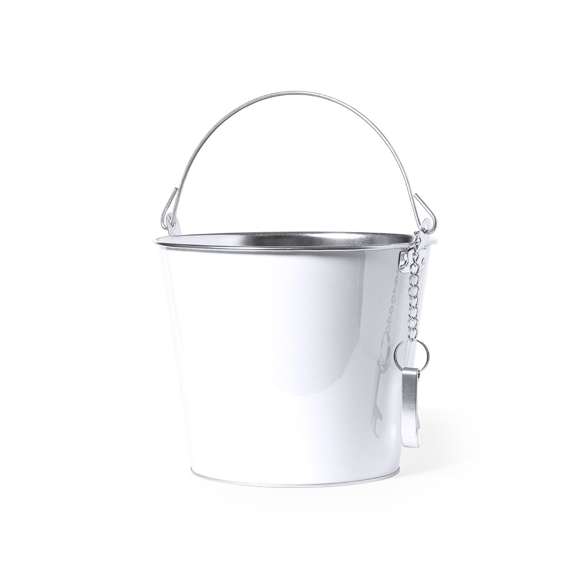 Cubo metálico de 6l de capacidad, con interior galvanizado y exterior disponible en variada gama de colores. Con asa, incluido abridor de aluminio y cadena en color plata.