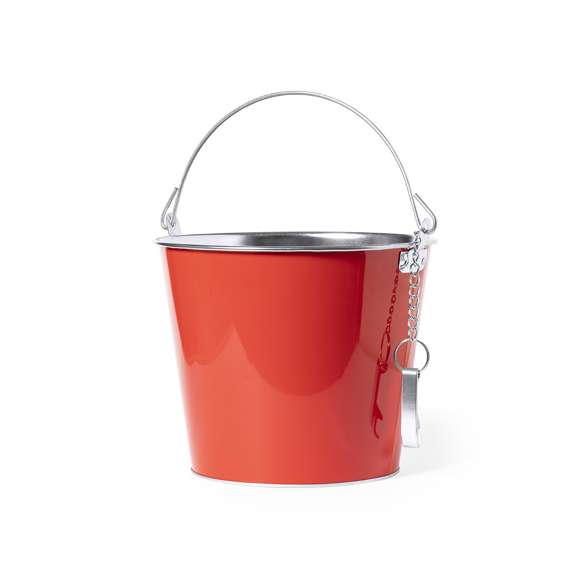 Cubo metálico de 6l de capacidad, con interior galvanizado y exterior disponible en variada gama de colores. Con asa, incluido abridor de aluminio y cadena en color plata.