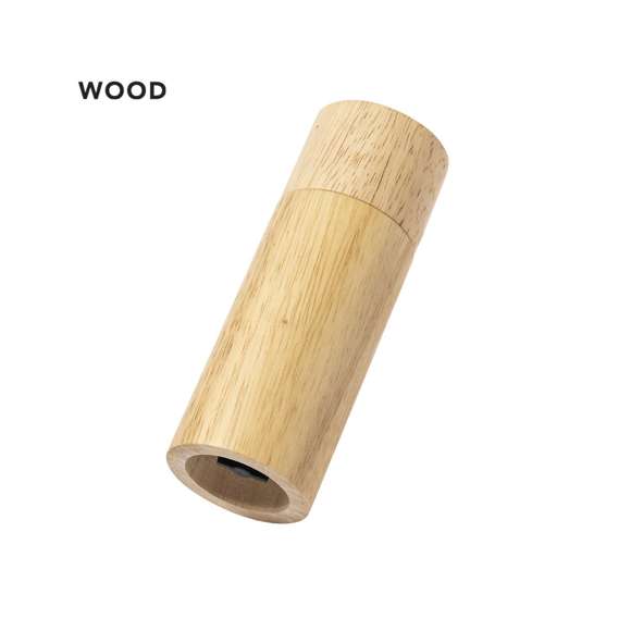 Molinillo para sal y pimienta de línea nature. Fabricado en madera, para así fomentar el uso de materias primas naturales. Con picador de cerámica y rellenable. Presentado en atractiva caja de diseño eco.