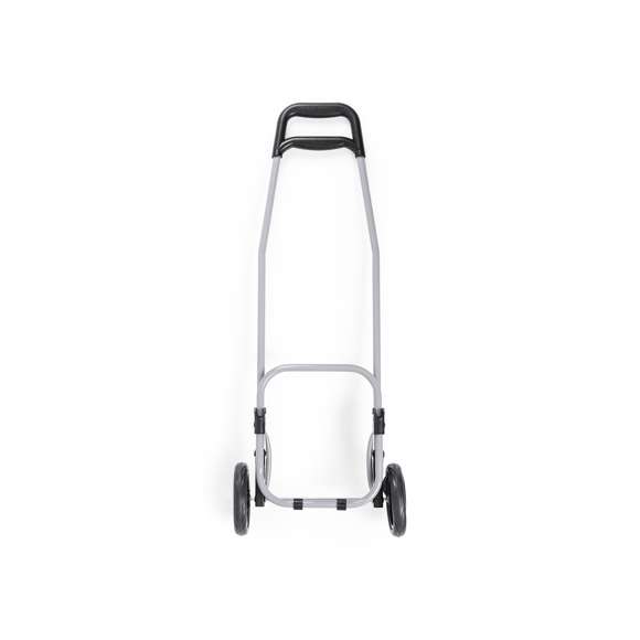 Carro de compra plegable y línea nature. Fabricado en resistente yute, fomentando la utilización de materiales naturales y así ayudar a la sostenibilidad del planeta. Con asa reforzada, cuerpo metálico tubular, bolsillo de cremallera posterior y soportes con gomas de protección. Ruedas reforzadas de alta calidad.