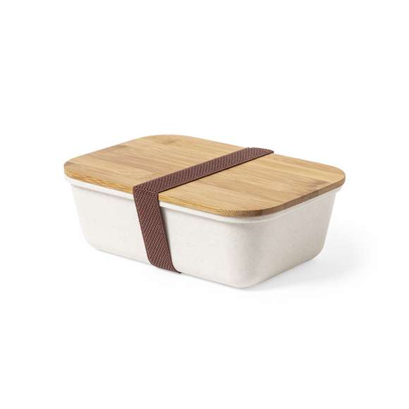  	Fiambrera de 1l en resistente material PP veteado libre de BPA, con tapa de bambú. Cinta elástica de seguridad en tapa y certificación Food Grade, garantizando la seguridad cuando los alimentos entran en contacto con el material usado para fabricar el producto.