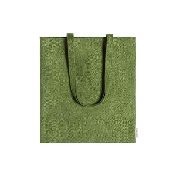 Bolsa de línea nature, fabricada en 100% tela de cáñamo de 200g/m2 obtenida de la planta Cannabis, cuyos procesos tanto de cultivo como de obtención de fibras son respetuosos con el medio ambiente, dando como resultado un tejido de gran resistencia, de origen natural y sostenible. De acabado cosido, con asas largas de 70cm y resistencia hasta 7kg de peso. Distintivo HEMP en etiqueta.