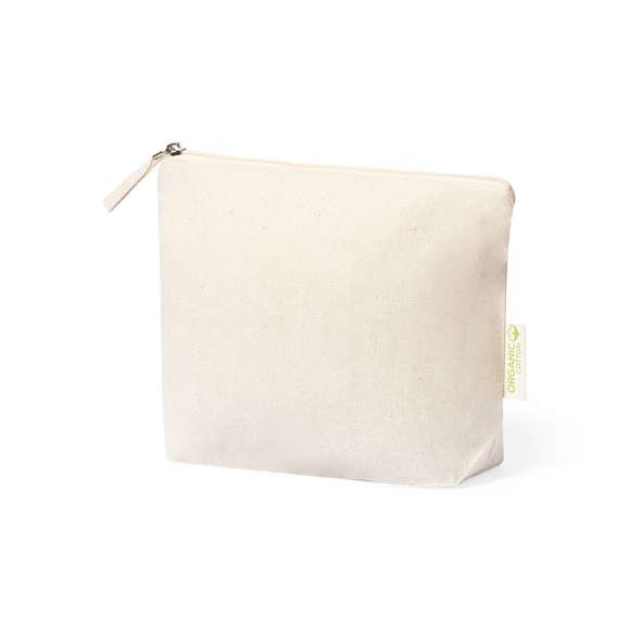 Neceser fabricado en material100% algodón orgánico de 175g/m2 y en tono natural. Con certificación GOTS (Global Organic Textile Standard, ó Norma Mundial de Textiles Orgánicos) que garantiza que los tejidos están hechos de fibras orgánicas. Cierre de cremallera con tirador a juego y distintivo eco en etiqueta exterior. Incluye hangtag de cartón reciclado con distintivo eco.