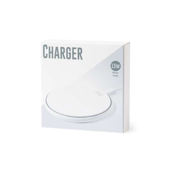 Cargador inalámbrico circular, con carga rápida de 15W y base antideslizante. Cable micro USB incluido y compatible con smartphones con tecnología de carga inalámbrica. Presentado en atractiva caja de diseño. Disponible manual de instrucciones en español e inglés. En cumplimiento con los requisitos de seguridad: Sistema de protección contra sobrecalentamiento.Sistema de protección contra sobrecarga.Sistema de bloqueo para evitar cortocircuitos.