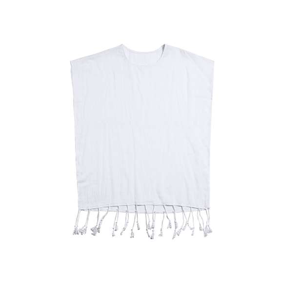 Kaftán de suave tacto y terminación con flecos. Talla única para adulto y fabricado en material 100% algodón.