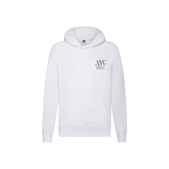 Sudadera unisex para niños Lightweight Hooded Sweat de Fruit Of The Loom. Fabricada en felpa sin cepillar, en combinación de materiales 80% algodón + 20% poliéster de 240g/m2. Capucha sin cordón de ajuste para garantizar la seguridad de los niños y en cumplimiento con la legislación europea de ropa infantil. Manga ranglán y bolsillo frontal tipo canguro, con cintura y puños en algodón/ LYCRA®. Disponible en variada gama de colores y en tallas 5-6, 7-8, 9-11, 12-13, 14-15.