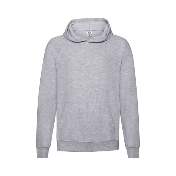 Sudadera unisex para niños Lightweight Hooded Sweat de Fruit Of The Loom. Fabricada en felpa sin cepillar, en combinación de materiales 80% algodón + 20% poliéster de 240g/m2. Capucha sin cordón de ajuste para garantizar la seguridad de los niños y en cumplimiento con la legislación europea de ropa infantil. Manga ranglán y bolsillo frontal tipo canguro, con cintura y puños en algodón/ LYCRA®. Disponible en variada gama de colores y en tallas 5-6, 7-8, 9-11, 12-13, 14-15.