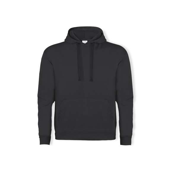 Sudadera para adulto unisex con capucha. Fabricada en combinación de materiales algodón orgánico peinado y poliéster RPET de 280gsm. Bolsillo canguro y capucha forrada de punto liso, con cordones a juego. Cuello, puños y cintura de punto canalé 2x1, hombros con costura. Con etiqueta distintiva eco. Con certificación GOTS (Global Organic Textile Standard) y GRS (Global Recycled Standard) que acreditan el origen eco-friendly del material utilizado en la fabricación del producto. Disponible en variada gama de colores. Tallas XS, S, M, L, XL, XXL, 3XL.