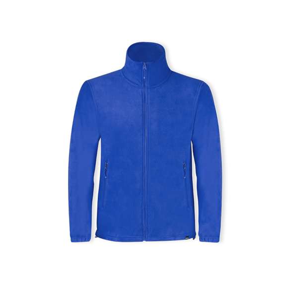Chaqueta en cálido y suave polar fleece RPET de 280g/m2 con tratamiento anti-pilling. Material elaborado a partir de plástico reciclado, para así fomentar la reutilización de residuos plásticos y contribuir a la sostenibilidad del planeta. Con distintivo eco en dobladillo inferior de la prenda.Con cuello alto, y puños con ribete elástico. Cierre frontal de cremallera con cinta en tirador y bolsillos laterales con cierre de cremallera invisible. Disponible en variada gama de colores y en tallas S, M, L, XL, XXL.