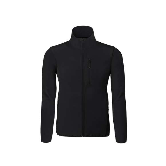 Chaqueta impermeable y transpirable en combinación de materiales RPET, elaborados a partir de plástico reciclado, para así fomentar la reutilización de residuos plásticos y contribuir a la sostenibilidad del planeta: exterior en soft shell y elastano de 300g/m2 con interior en 100% poliéster microfleece. Con distintivo eco en dobladillo inferior de la prenda. bramp;gt  Resistente al viento y al agua, con cierre de cremallera y tiradores a juego. Incluye bolsillo frontal en pecho y laterales con cierre de cremallera invisible y tiradores a juego. Disponible en variada gama de colores y en tallas S, M, L, XL, XXL.