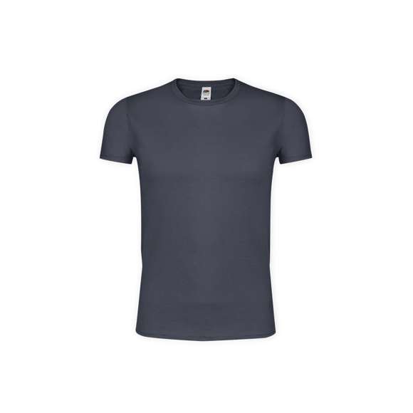 Camiseta para adulto color Iconic de Fruit Of The Loom. Fabricada en material 100% algodón peinado Ring Spun de 150g/m2 hilado en anillo. De tacto suave y corte moderno, con cuello redondo estrecho de canalé1x1 y tapeta a juego. Etiqueta fácilmente removible y disponible en variada gama de colores. Tallas S, M, L, XL, XXL.