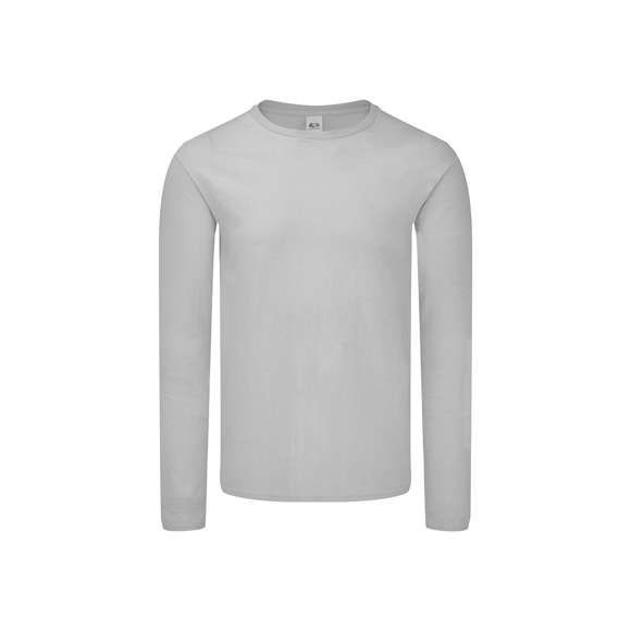 Camiseta adulto color Iconic Long Sleeve de Fruit Of The Loom. Manga larga, fabricada en material 100% algodón peinado Ring Spun de 150g/m2. De tacto suave y corte clásico, con cuello redondo estrecho de canalé 1x1 y tapeta a juego. Etiqueta fácilmente removible y disponible en variada gama de colores. Tallas S, M, L, XL, XXL.