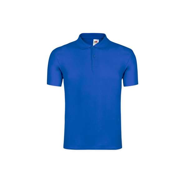 Polo adulto color Original de Fruit Of The Loom. Fabricado en material 100% algodón piqué de 185g/m2 de tacto suave y corte clásico. Con costuras laterales para un óptimo ajuste y tapeta de dos botones reforzado con teñido a juego. Etiqueta fácilmente removible y disponible en variada gama de colores. Tallas S, M, L, XL, XXL.