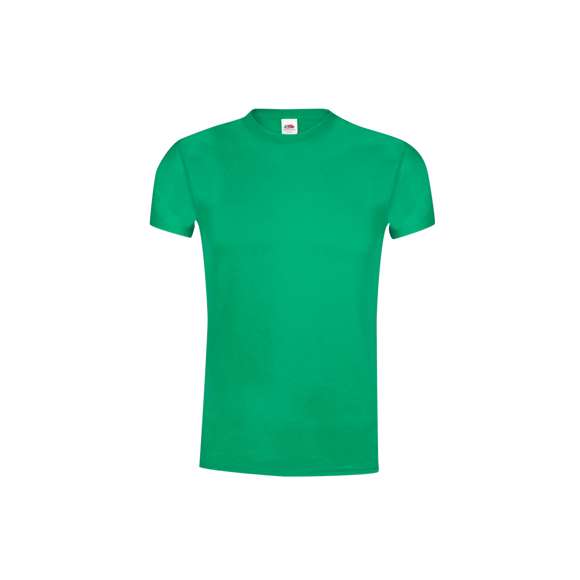 Camiseta para adulto color Original T de Fruit Of The Loom. Fabricada en material 100% algodón de 145g/m2. De tacto suave, con cuello redondo ribeteado y tapeta a juego. Con malla más cerrada para optimizar la calidad de impresión y disponible en completísima gama de colores. Tallas S, M, L, XL, XXL.