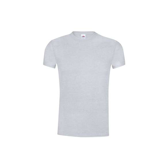 Camiseta para adulto color Original T de Fruit Of The Loom. Fabricada en material 100% algodón de 145g/m2. De tacto suave, con cuello redondo ribeteado y tapeta a juego. Con malla más cerrada para optimizar la calidad de impresión y disponible en completísima gama de colores. Tallas S, M, L, XL, XXL.