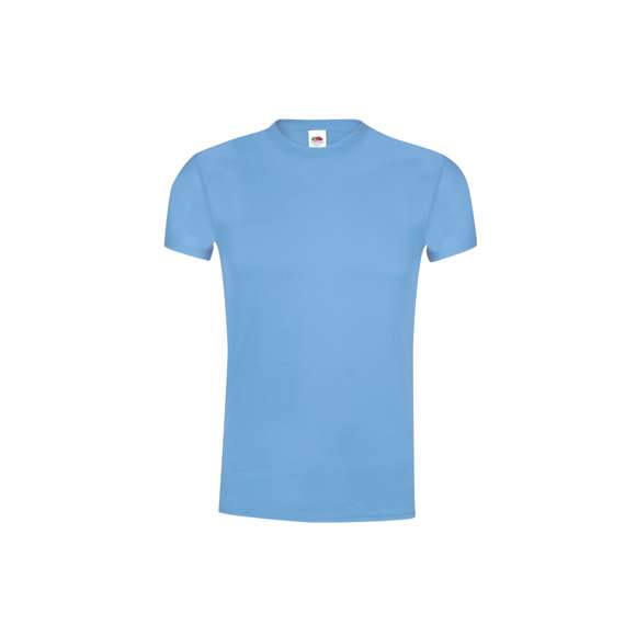Camiseta para adulto color Original T de Fruit Of The Loom. Fabricada en material 100% algodón de 145g/m2. De tacto suave, con cuello redondo ribeteado y tapeta a juego. Con malla más cerrada para optimizar la calidad de impresión y disponible en completísima gama de colores. Tallas S, M, L, XL, XXL.