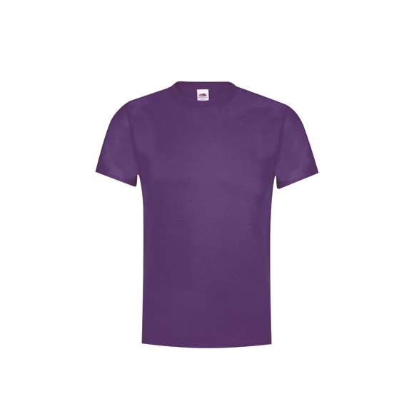 Camiseta para adulto color Original T de Fruit Of The Loom. Fabricada en material 100% algodón de 145g/m2. De tacto suave, con cuello redondo ribeteado y tapeta a juego. Con malla más cerrada para optimizar la calidad de impresión y disponible en completísima gama de colores. Tallas S, M, L, XL, XXL.