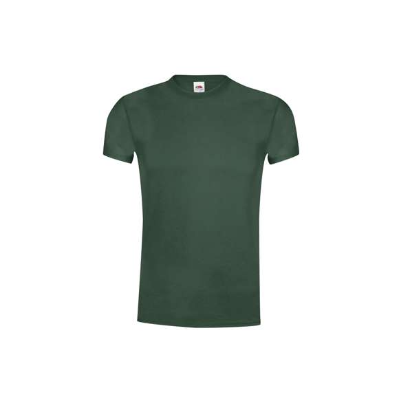 Camiseta para adulto color Original T de Fruit Of The Loom. Fabricada en material 100% algodón de 145g/m2. De tacto suave, con cuello redondo ribeteado y tapeta a juego. Con malla más cerrada para optimizar la calidad de impresión y disponible en completísima gama de colores. Tallas S, M, L, XL, XXL.