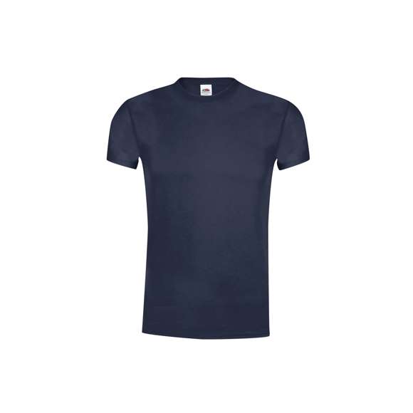 Camiseta para adulto color Original T de Fruit Of The Loom. Fabricada en material 100% algodón de 145g/m2. De tacto suave, con cuello redondo ribeteado y tapeta a juego. Con malla más cerrada para optimizar la calidad de impresión y disponible en completísima gama de colores. Tallas S, M, L, XL, XXL.