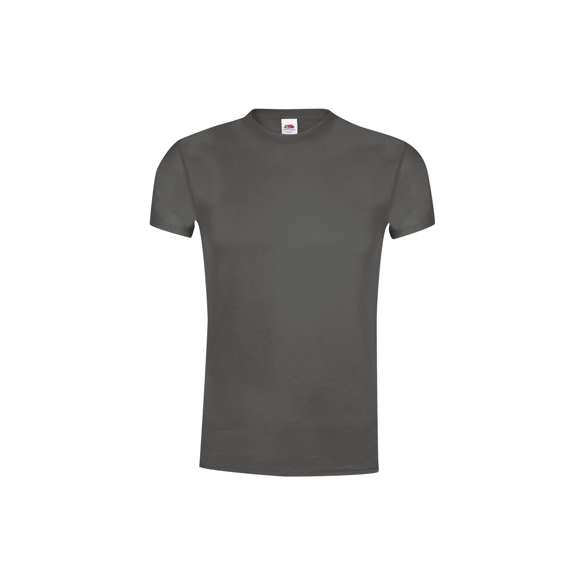 Camiseta para adulto color Original T de Fruit Of The Loom. Fabricada en material 100% algodón de 145g/m2. De tacto suave, con cuello redondo ribeteado y tapeta a juego. Con malla más cerrada para optimizar la calidad de impresión y disponible en completísima gama de colores. Tallas S, M, L, XL, XXL.