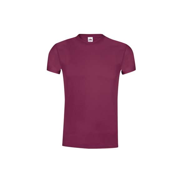 Camiseta para adulto color Original T de Fruit Of The Loom. Fabricada en material 100% algodón de 145g/m2. De tacto suave, con cuello redondo ribeteado y tapeta a juego. Con malla más cerrada para optimizar la calidad de impresión y disponible en completísima gama de colores. Tallas S, M, L, XL, XXL.