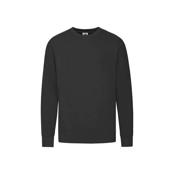 Sudadera para adulto Lightweight Set-In Sweat de Fruit Of The Loom. Fabricada en felpa ligera sin cepillar, en combinación de materiales 80% algodón + 20% poliéster de 240g/m2. Con manga montada y cuello, cintura y puños en algodón/ LYCRA®. Disponible en variada gama de colores y en tallas S, M, L, XL, XXL.