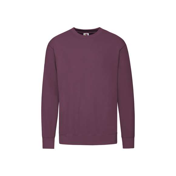 Sudadera para adulto Lightweight Set-In Sweat de Fruit Of The Loom. Fabricada en felpa ligera sin cepillar, en combinación de materiales 80% algodón + 20% poliéster de 240g/m2. Con manga montada y cuello, cintura y puños en algodón/ LYCRA®. Disponible en variada gama de colores y en tallas S, M, L, XL, XXL.