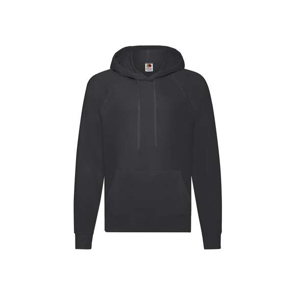 Sudadera para adulto Lightweight Hooded Sweat de Fruit Of The Loom con capucha y cordón plano de ajuste a juego. Fabricada en felpa ligera sin cepillar, en combinación de materiales 80% algodón + 20% poliéster de 240g/m2. Con manga raglán. Bolsillo frontal tipo canguro, con cintura y puños en algodón/ LYCRA®. Disponible en variada gama de colores y en tallas S, M, L, XL, XXL.