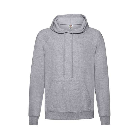 Sudadera para adulto Lightweight Hooded Sweat de Fruit Of The Loom con capucha y cordón plano de ajuste a juego. Fabricada en felpa ligera sin cepillar, en combinación de materiales 80% algodón + 20% poliéster de 240g/m2. Con manga raglán. Bolsillo frontal tipo canguro, con cintura y puños en algodón/ LYCRA®. Disponible en variada gama de colores y en tallas S, M, L, XL, XXL.