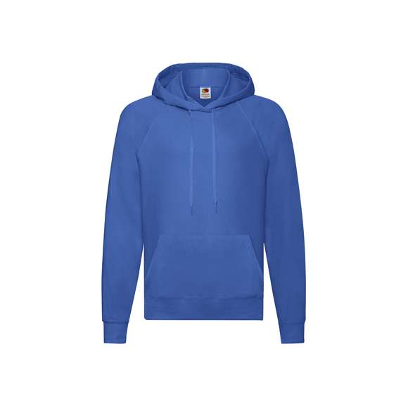 Sudadera para adulto Lightweight Hooded Sweat de Fruit Of The Loom con capucha y cordón plano de ajuste a juego. Fabricada en felpa ligera sin cepillar, en combinación de materiales 80% algodón + 20% poliéster de 240g/m2. Con manga raglán. Bolsillo frontal tipo canguro, con cintura y puños en algodón/ LYCRA®. Disponible en variada gama de colores y en tallas S, M, L, XL, XXL.