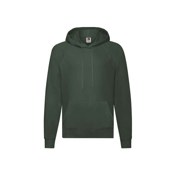 Sudadera para adulto Lightweight Hooded Sweat de Fruit Of The Loom con capucha y cordón plano de ajuste a juego. Fabricada en felpa ligera sin cepillar, en combinación de materiales 80% algodón + 20% poliéster de 240g/m2. Con manga raglán. Bolsillo frontal tipo canguro, con cintura y puños en algodón/ LYCRA®. Disponible en variada gama de colores y en tallas S, M, L, XL, XXL.