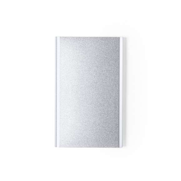  	Batería auxiliar externa de 2.200 mAh, de diseño plano y fabricada en aluminio. Con salida USB y entrada Micro USB. Indicadores LED de estado de carga y cable de carga Micro USB incluido. Presentada en caja individual de diseño kraft, con manual de instrucciones en español e inglés. 	 	Entrada micro USB: 5V DC 1A 	Salida USB: 5V DC 1A 	 	Las capacidades mostradas en todas nuestras baterías auxiliares externas son reales, incorporando todas ellas baterías de grado A y no recicladas, con una vida útil de al menos 500 ciclos de carga y según normativa CE. 	 	Además, están fabricadas conforme a los estándares RoHS y en cumplimiento con los siguientes requisitos de seguridad: 	 	Sistema de protección contra sobrecarga del power bank. 	Sistema de protección contra descarga completa que proporciona una mayor durabilidad del power bank. 	Sistema de bloqueo para evitar cortocircuitos. 	Sistema de transferencia de carga constante, acorde con la capacidad del dispositivo de destino.