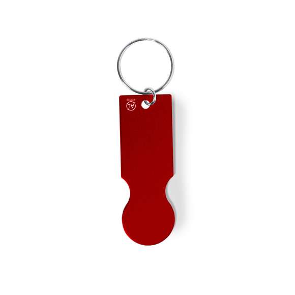 Llavero moneda en aluminio reciclado de acabado plateado. Cuerpo con amplia superficie de marcaje y distintivo aluminio reciclado. Con anilla llavero metálica a juego.  El aluminio reciclado es un material con posibilidades de reciclaje casi infinitas, sin perder sus propiedades originales y consumiendo menos energía en este proceso.