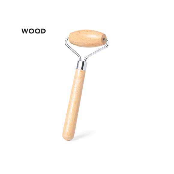  	Rodillo masajeador facial en madera natural, favoreciendo el cuidado del rostro y con efectos relajantes. Presentado en caja individual de diseño eco en cartón kraft.