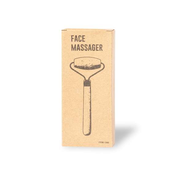  	Rodillo masajeador facial en madera natural, favoreciendo el cuidado del rostro y con efectos relajantes. Presentado en caja individual de diseño eco en cartón kraft.