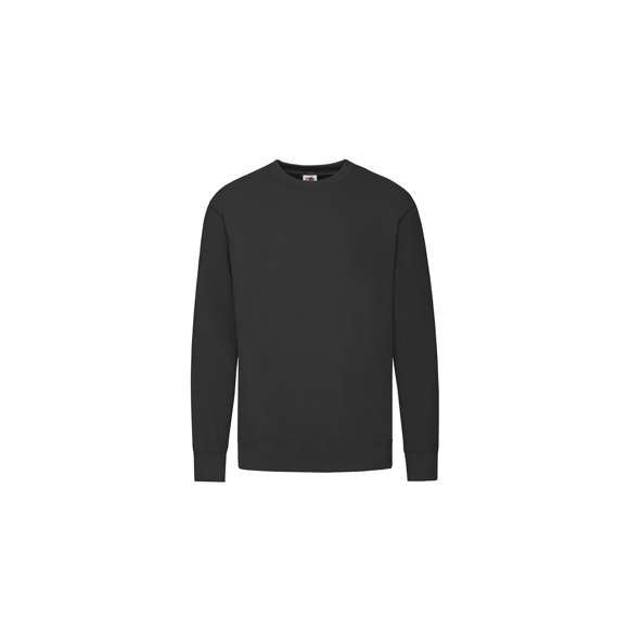 Sudadera para niño Classic Set-In Sweat de Fruit Of The Loom. Fabricada en combinación de materiales 80% algodón + 20% poliéster de 280g/m2. Con tapeta de hombro a hombro en punto liso y cuello, cintura y puños en algodón/ LYCRA®. Con etiqueta fácilmente removible y disponible en variada gama de colores. Tallas 3-4, 5-6, 7-8, 9-11, 12-13, 14-15.